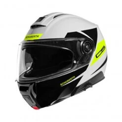 Schuberth C5 Eclipse Motorhelm -Winkel Voor Motoraccessoires c5 eclipse wit geel voorzijde ce24