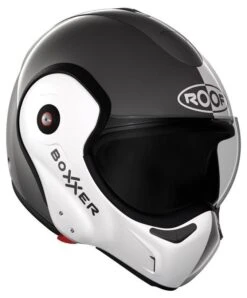 Roof BoXXer Face Motorhelm -Winkel Voor Motoraccessoires roof boxxer face grijs wit 1 620a